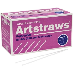 Artstraws Long White Paper Straws 4 and 6mm