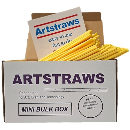 Artstraws Yellow Paper Straws 4mm.