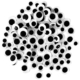 100 Self Adhesive Wiggle Googly Sticky Eyes Black Assorted Sizes